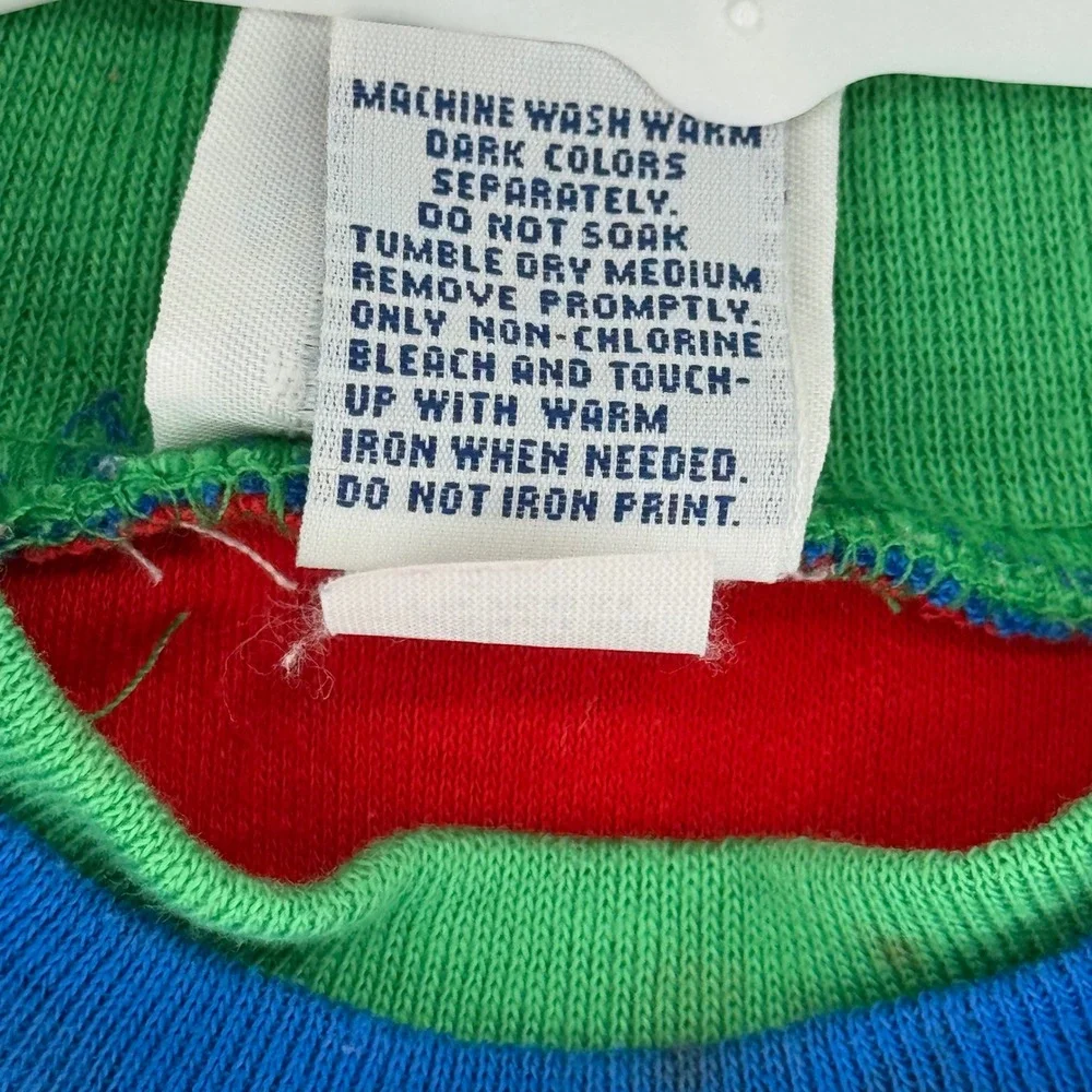 VTG OshKosh Bgosh Shirt 18M Made in USA 80s 90s Colorblock Sailboat Red Single